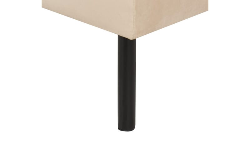 Fotpall Vinterbro Beige/svart, Sammet - Beige/svart, Sammet - Möbler - Fåtölj & stolar - Pall & puff - Fotpallar