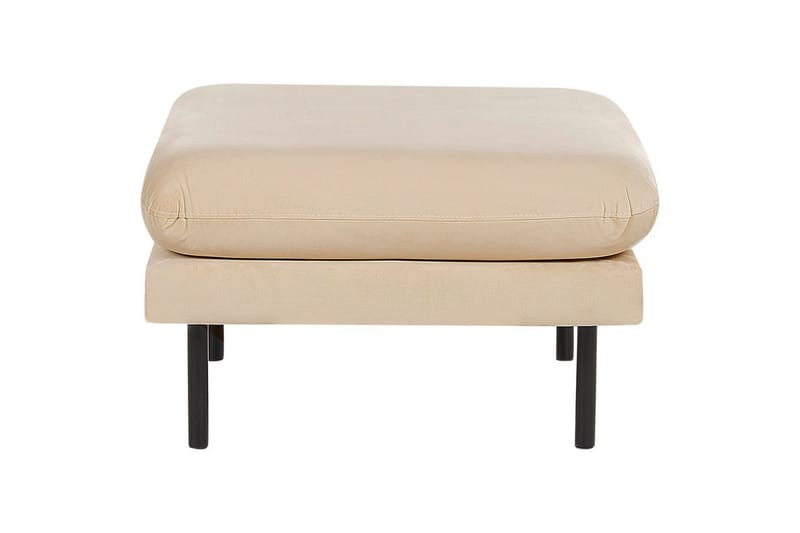 Fotpall Vinterbro Beige/svart, Sammet - Beige/svart, Sammet - Möbler - Fåtölj & stolar - Pall & puff - Fotpallar