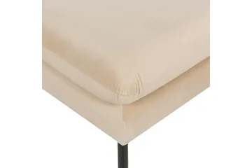 Fotpall Vinterbro Beige/svart, Sammet - Beige/svart, Sammet - Möbler - Fåtölj & stolar - Pall & puff - Fotpallar