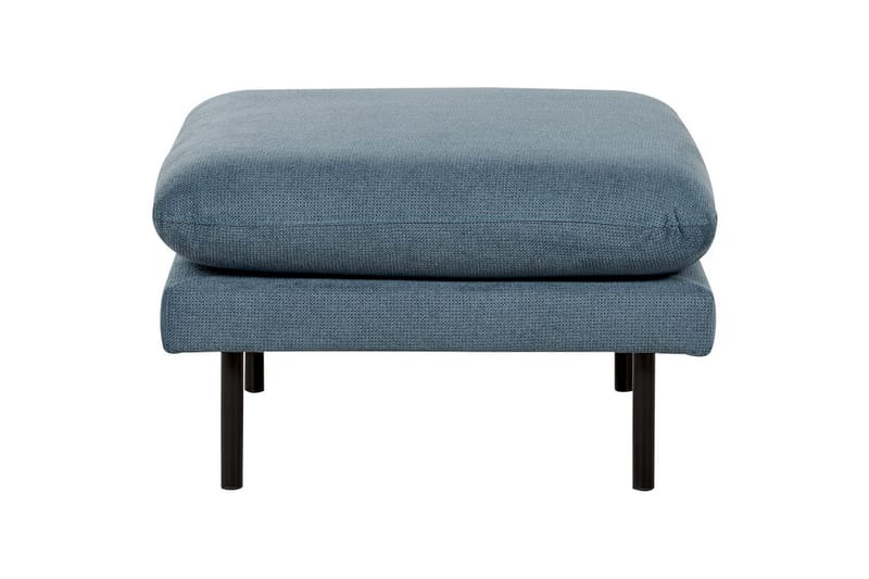 Fotpall Vinterbro Blå/Svart, Chenille - Blå/Svart, Chenille - Möbler - Fåtölj & stolar - Pall & puff - Fotpallar
