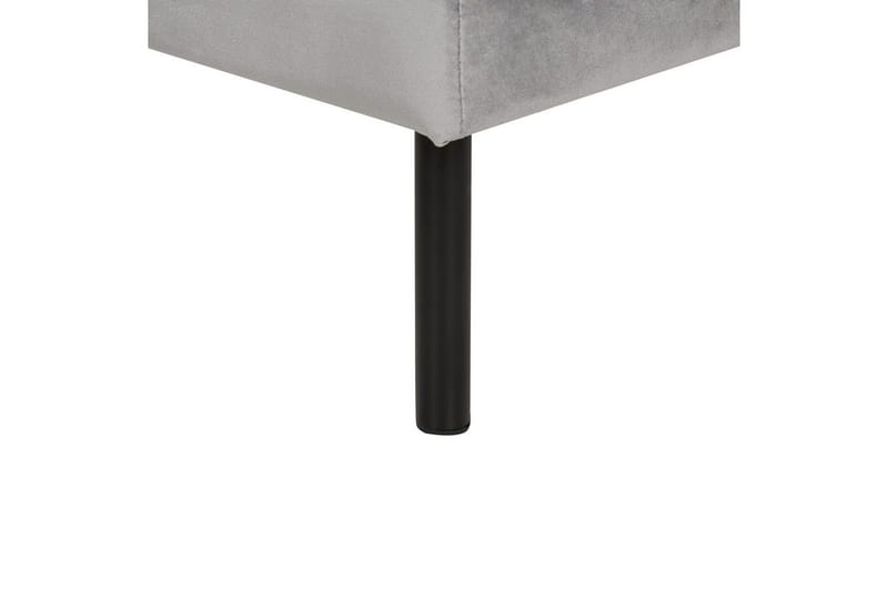 Fotpall Vinterbro Grå/svart, Sammet - Grå/svart, Sammet - Möbler - Fåtölj & stolar - Pall & puff - Fotpallar