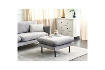 Fotpall Vinterbro Grå/svart, Sammet - Grå/svart, Sammet - Möbler - Fåtölj & stolar - Pall & puff - Fotpallar