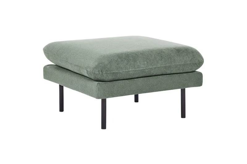 Fotpall Vinterbro Grön/Svart, Polyester - Grön/Svart, Polyester - Möbler - Fåtölj & stolar - Pall & puff - Fotpallar