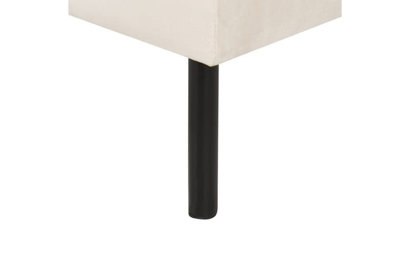 Fotpall Vinterbro Ljusbeige/svart, Sammet - Ljusbeige/svart, Sammet - Möbler - Fåtölj & stolar - Pall & puff - Fotpallar