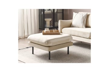 Fotpall Vinterbro Ljusbeige/svart, Sammet - Ljusbeige/svart, Sammet - Möbler - Fåtölj & stolar - Pall & puff - Fotpallar