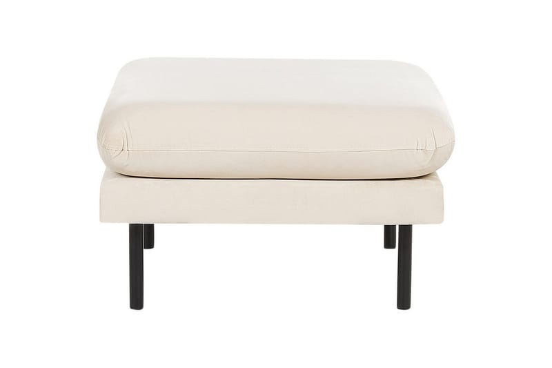 Fotpall Vinterbro Ljusbeige/svart, Sammet - Ljusbeige/svart, Sammet - Möbler - Fåtölj & stolar - Pall & puff - Fotpallar