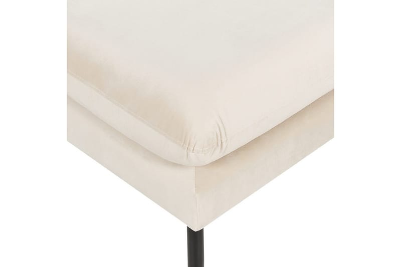 Fotpall Vinterbro Ljusbeige/svart, Sammet - Ljusbeige/svart, Sammet - Möbler - Fåtölj & stolar - Pall & puff - Fotpallar