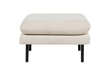 Fotpall Vinterbro Ljusbeige/svart, Polyester - Ljusbeige/svart, Polyester - Möbler - Fåtölj & stolar - Pall & puff - Fotpallar