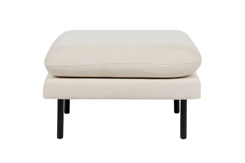 Fotpall Vinterbro Ljusbeige/svart, Polyester - Ljusbeige/svart, Polyester - Möbler - Fåtölj & stolar - Pall & puff - Fotpallar