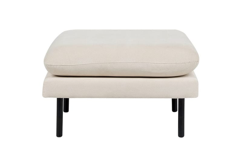 Fotpall Vinterbro Ljusbeige/svart, Polyester - Ljusbeige/svart, Polyester - Möbler - Fåtölj & stolar - Pall & puff - Fotpallar