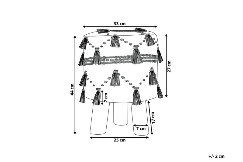 Youness Fotpall - Beige - Möbler - Fåtölj & stolar - Pall & puff - Fotpallar