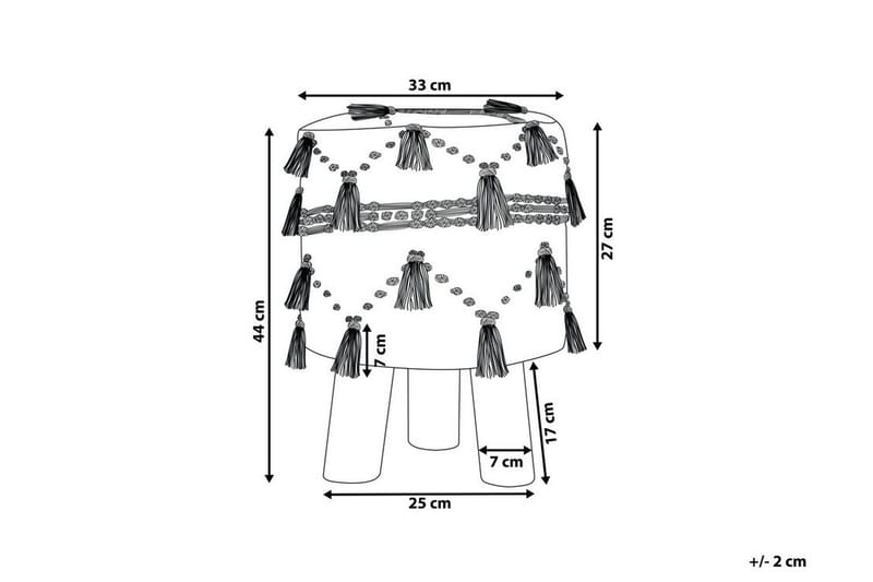 Youness Fotpall - Beige - Möbler - Fåtölj & stolar - Pall & puff - Fotpallar