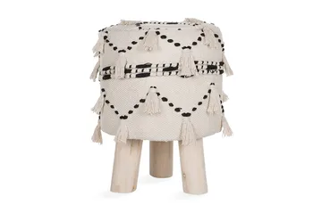 Youness Fotpall - Beige - Möbler - Fåtölj & stolar - Pall & puff - Fotpallar