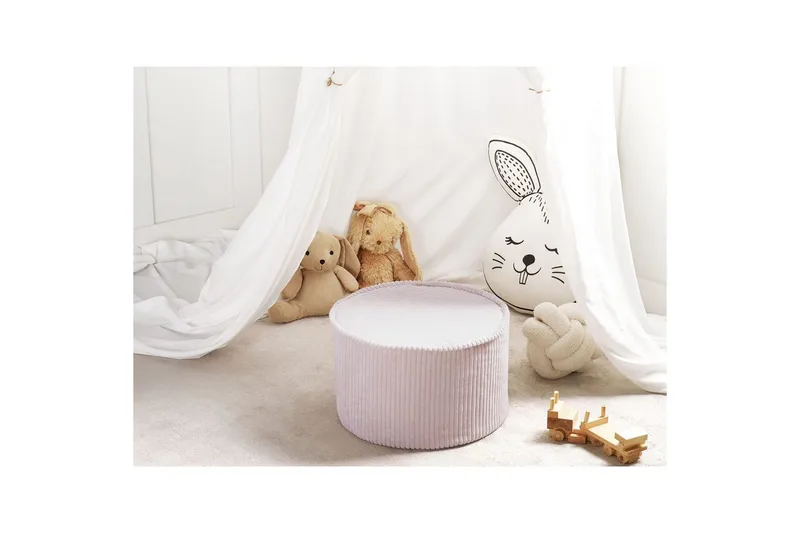 Fotpall Zikria Beige - Beige - Möbler - Fåtölj & stolar - Pall & puff - Sittpuff