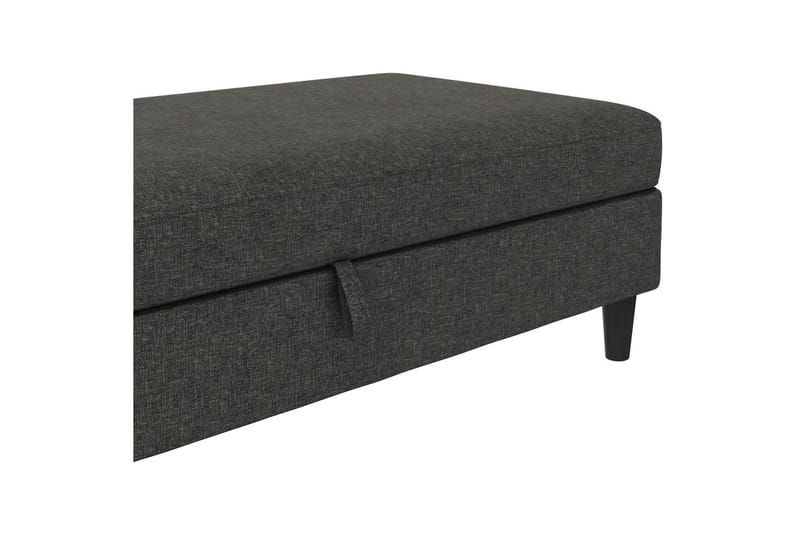 Fotpall/pall Hartford Antracit, Linnetyg Utseende (100% Polyester - Antracit, Linnetyg Utseende (100% Polyester - Möbler - Fåtölj & stolar - Pall & puff - Fotpallar