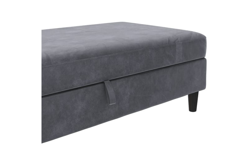 Fotpall/pall Hartford Antracit, Sammet - Antracit, Sammet - Möbler - Fåtölj & stolar - Pall & puff - Fotpallar