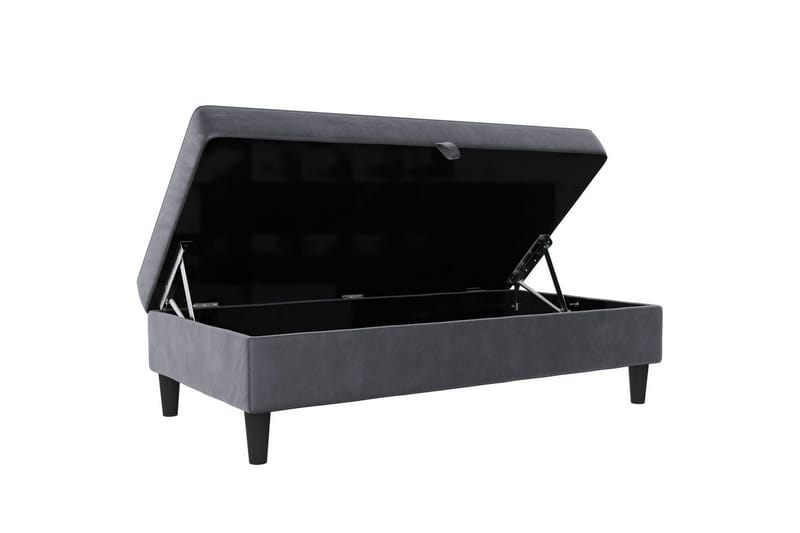 Fotpall/pall Hartford Antracit, Sammet - Antracit, Sammet - Möbler - Fåtölj & stolar - Pall & puff - Fotpallar