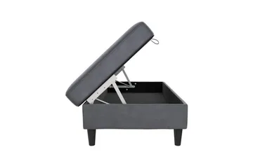 Fotpall/pall Hartford Antracit, Sammet - Antracit, Sammet - Möbler - Fåtölj & stolar - Pall & puff - Fotpallar