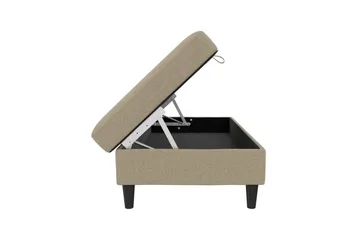 Fotpall/pall Hartford Brun, Linnetyg Utseende (100% Polyester - Brun, Linnetyg Utseende (100% Polyester - Möbler - Fåtölj & stolar - Pall & puff - Fotpallar