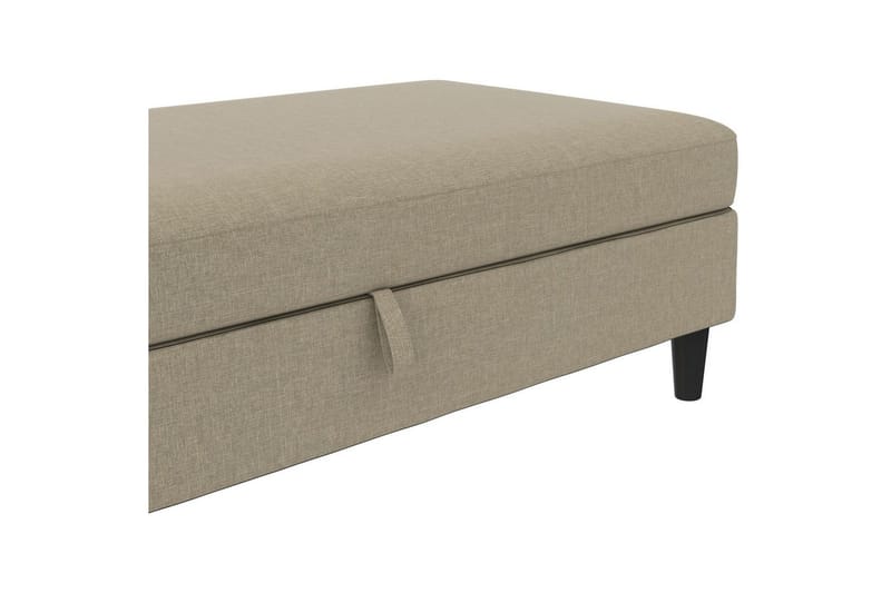 Fotpall/pall Hartford Brun, Linnetyg Utseende (100% Polyester - Brun, Linnetyg Utseende (100% Polyester - Möbler - Fåtölj & stolar - Pall & puff - Fotpallar