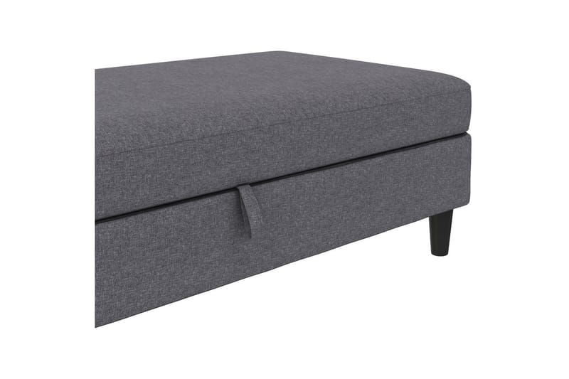 Fotpall/pall Hartford Grå, Linnetyg Utseende (100% Polyester - Grå, Linnetyg Utseende (100% Polyester - Möbler - Fåtölj & stolar - Pall & puff - Fotpallar