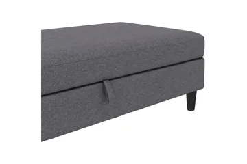 Fotpall/pall Hartford Grå, Linnetyg Utseende (100% Polyester - Grå, Linnetyg Utseende (100% Polyester - Möbler - Fåtölj & stolar - Pall & puff - Fotpallar
