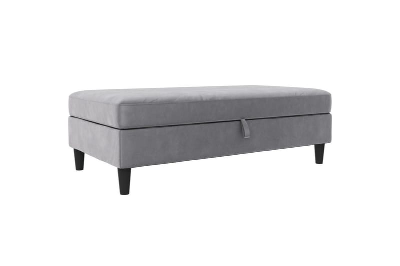 Fotpall/pall Hartford Grå, Sammet, Grå, Sammet