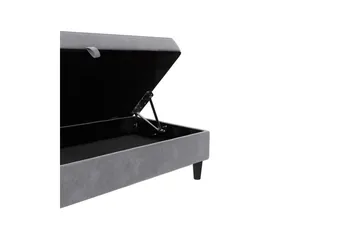 Fotpall/pall Hartford Grå, Sammet - Grå, Sammet - Möbler - Fåtölj & stolar - Pall & puff - Fotpallar