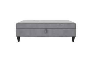 Fotpall/pall Hartford Grå, Sammet - Grå, Sammet - Möbler - Fåtölj & stolar - Pall & puff - Fotpallar