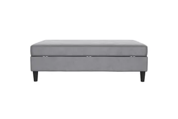 Fotpall/pall Hartford Grå, Sammet - Grå, Sammet - Möbler - Fåtölj & stolar - Pall & puff - Fotpallar