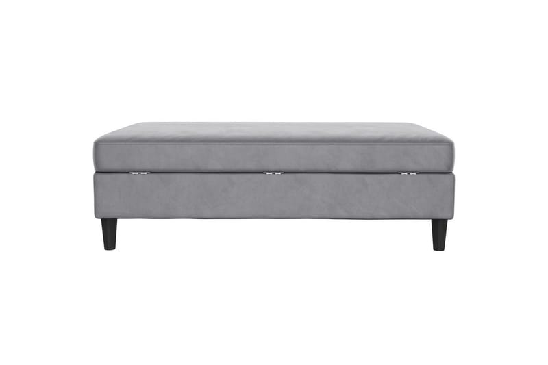 Fotpall/pall Hartford Grå, Sammet - Grå, Sammet - Möbler - Fåtölj & stolar - Pall & puff - Fotpallar