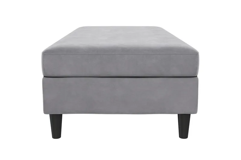 Fotpall/pall Hartford Grå, Sammet - Grå, Sammet - Möbler - Fåtölj & stolar - Pall & puff - Fotpallar