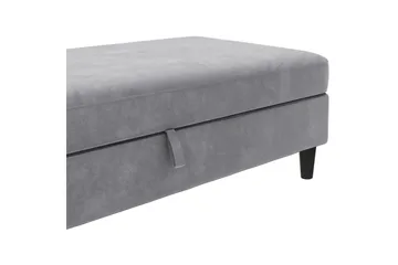 Fotpall/pall Hartford Grå, Sammet - Grå, Sammet - Möbler - Fåtölj & stolar - Pall & puff - Fotpallar