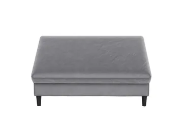 Fotpall/pall Hartford Grå, Sammet - Grå, Sammet - Möbler - Fåtölj & stolar - Pall & puff - Fotpallar