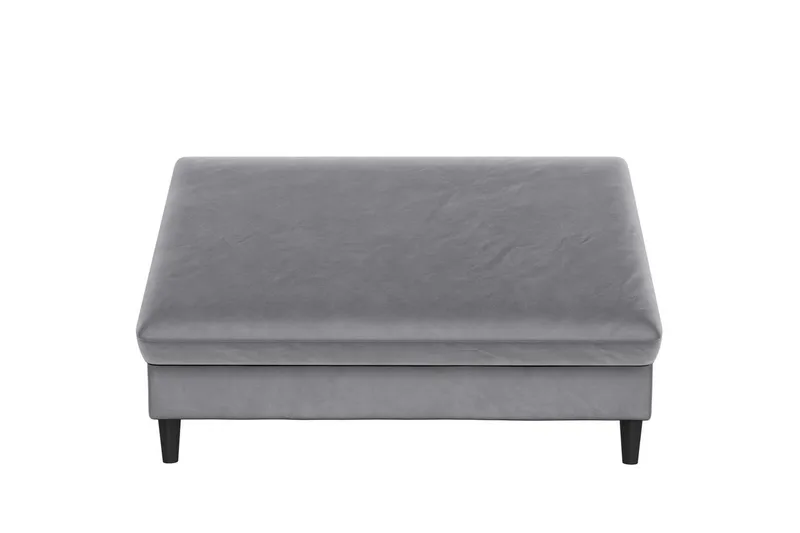 Fotpall/pall Hartford Grå, Sammet - Grå, Sammet - Möbler - Fåtölj & stolar - Pall & puff - Fotpallar