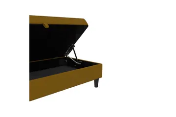 Fotpall/pall Hartford Gul, Linnetyg Utseende (100% Polyester - Gul, Linnetyg Utseende (100% Polyester - Möbler - Fåtölj & stolar - Pall & puff - Fotpallar