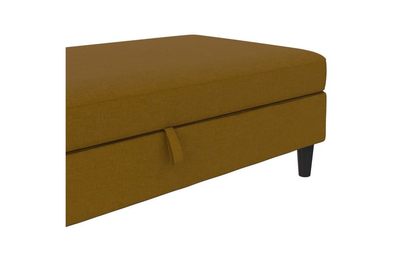 Fotpall/pall Hartford Gul, Linnetyg Utseende (100% Polyester - Gul, Linnetyg Utseende (100% Polyester - Möbler - Fåtölj & stolar - Pall & puff - Fotpallar