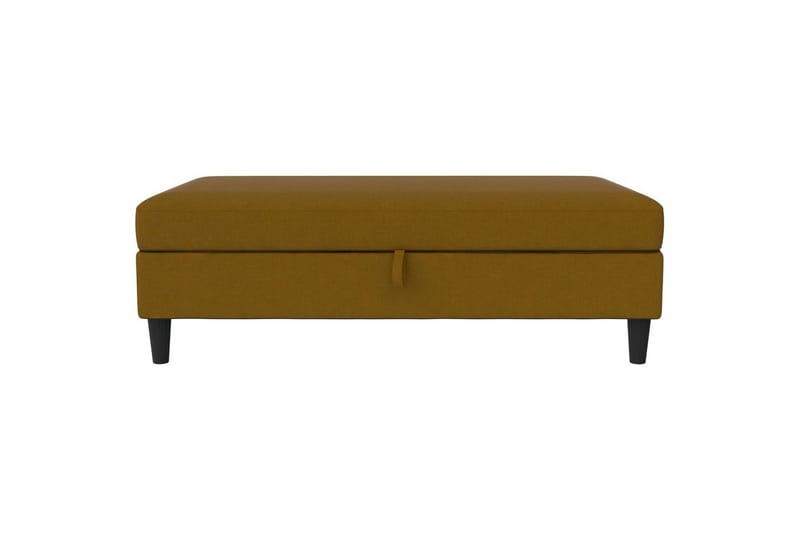 Fotpall/pall Hartford Gul, Linnetyg Utseende (100% Polyester - Gul, Linnetyg Utseende (100% Polyester - Möbler - Fåtölj & stolar - Pall & puff - Fotpallar