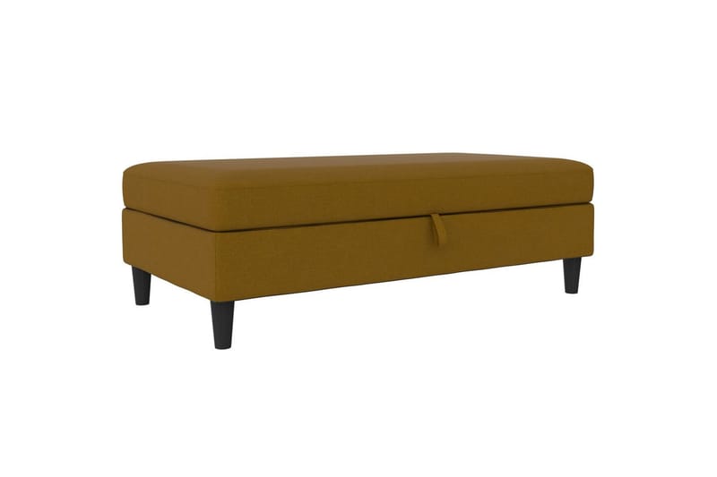 Fotpall/pall Hartford Gul, Linnetyg Utseende (100% Polyester - Gul, Linnetyg Utseende (100% Polyester - Möbler - Fåtölj & stolar - Pall & puff - Fotpallar