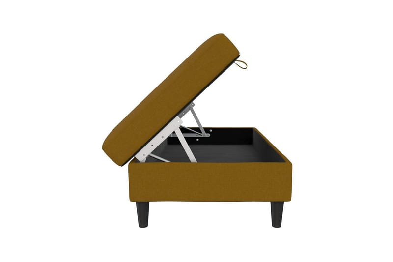 Fotpall/pall Hartford Gul, Linnetyg Utseende (100% Polyester - Gul, Linnetyg Utseende (100% Polyester - Möbler - Fåtölj & stolar - Pall & puff - Fotpallar