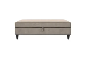 Fotpall/pall Hartford Taupe, Sammet - Taupe, Sammet - Möbler - Fåtölj & stolar - Pall & puff - Fotpallar