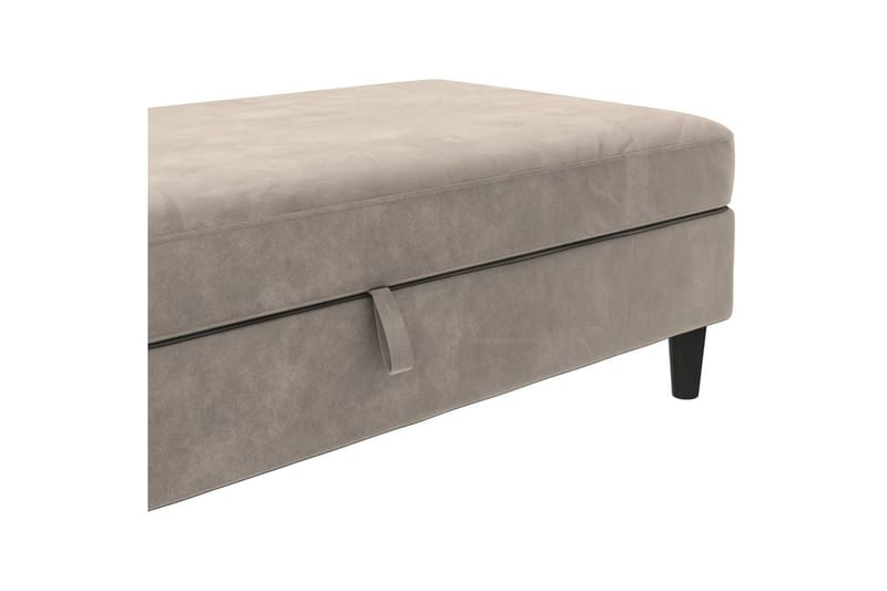 Fotpall/pall Hartford Taupe, Sammet - Taupe, Sammet - Möbler - Fåtölj & stolar - Pall & puff - Fotpallar