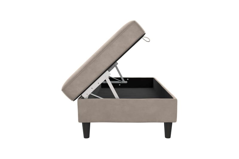 Fotpall/pall Hartford Taupe, Sammet - Taupe, Sammet - Möbler - Fåtölj & stolar - Pall & puff - Fotpallar