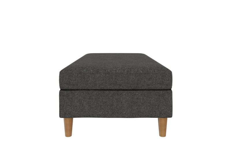 Fotpall/pall Lilly Antracit, Linne - Antracit, Linne - Möbler - Fåtölj & stolar - Pall & puff - Fotpallar