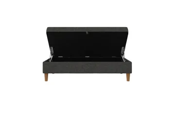 Fotpall/pall Lilly Antracit, Linne - Antracit, Linne - Möbler - Fåtölj & stolar - Pall & puff - Fotpallar