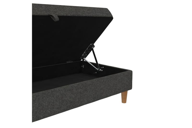 Fotpall/pall Lilly Antracit, Linne - Antracit, Linne - Möbler - Fåtölj & stolar - Pall & puff - Fotpallar