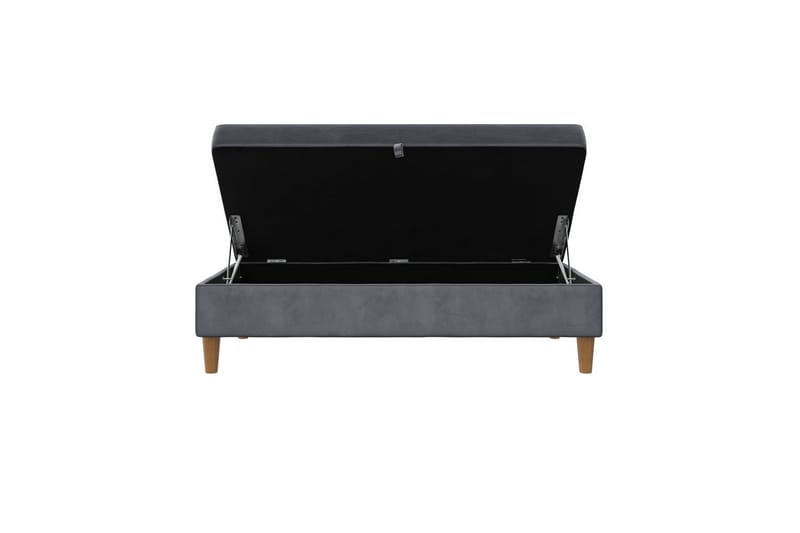 Fotpall/pall Lilly Antracit, Sammet/Trä/Plast - Antracit, Sammet/Trä/Plast - Möbler - Fåtölj & stolar - Pall & puff - Fotpallar