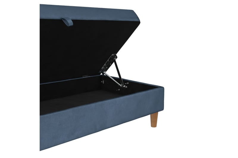 Fotpall/pall Lilly Blå, Sammet/Trä/Plast - Blå, Sammet/Trä/Plast - Möbler - Fåtölj & stolar - Pall & puff - Fotpallar