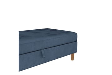 Fotpall/pall Lilly Blå, Sammet/Trä/Plast - Blå, Sammet/Trä/Plast - Möbler - Fåtölj & stolar - Pall & puff - Fotpallar