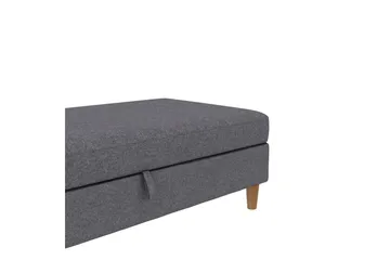 Fotpall/pall Lilly Ljusgrå, Linne - Ljusgrå, Linne - Möbler - Fåtölj & stolar - Pall & puff - Fotpallar